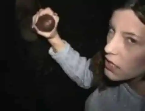 She can't wait to fuck this big black cock through the glory hole