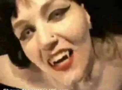 Cum on vampire's face